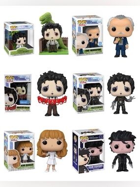 Edward Scissorhands Funko Pop set of 6 -Deluxe, Exclusive, Limited, Original run